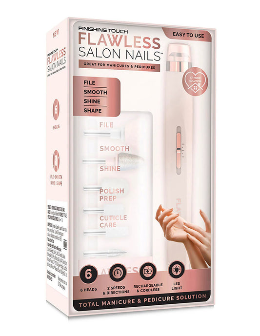 Set de manicure y pedicure Flawless Salon Nails 6 cabezales