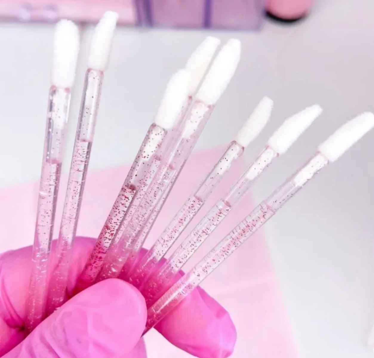 Lipbrush con Glitter (Paquete 50 pzas)